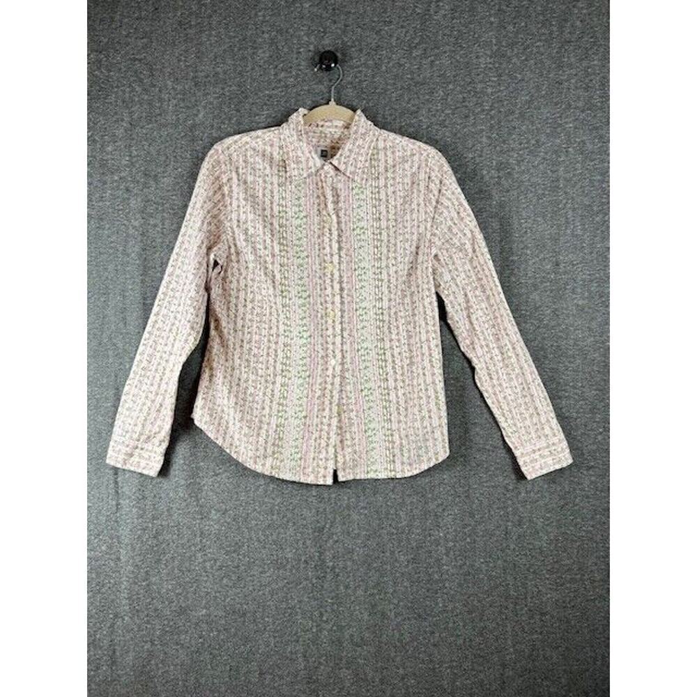 Gap Women’s Pink Stripes Casual Long Sleeve Button Down Shirt Size S. - Picture 1 of 6